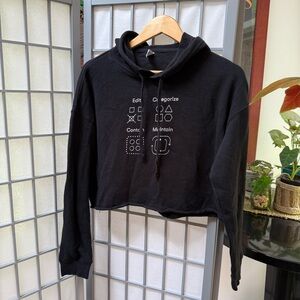 Edit Categorize Contain Maintain Cropped Hoodie